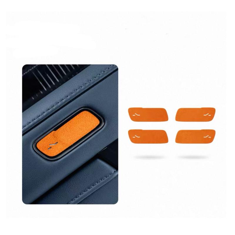 For Zeekr 9X 2025 2026 Door Switch Button Suede Protective Sticker Interior Parts Accessories