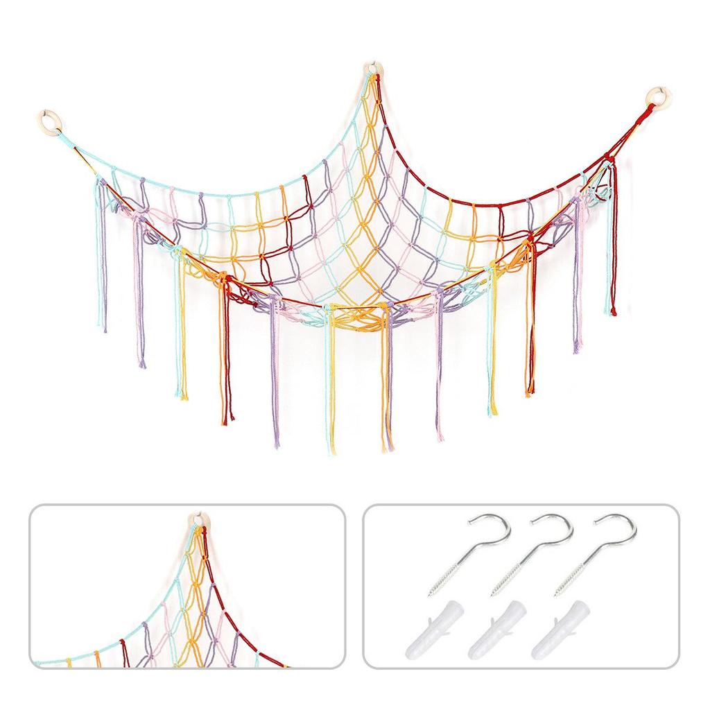 Cross-border Children's Handmade Cotton Rope Doll Storage Hammock