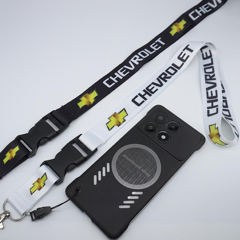 Porte-clés de voiture Porte-badges Lanière Porte-carte d'identité Support de cou pour Chevrolet Aveo Matiz Cruze Malibu Orlando Spark Sail S10