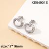 2025 Chic Geometric Titanium Steel Gold-Plated Hoop Earrings for Women - Versatile and Trendy