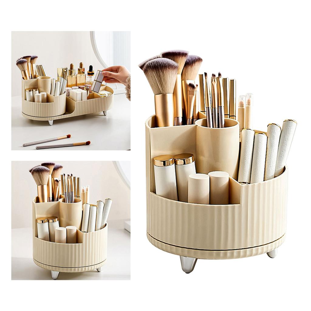 Makeup Brush Holder 360 Degree Rotating Cosmetic Storage Cup for Vanity Small Perfume Lipstick