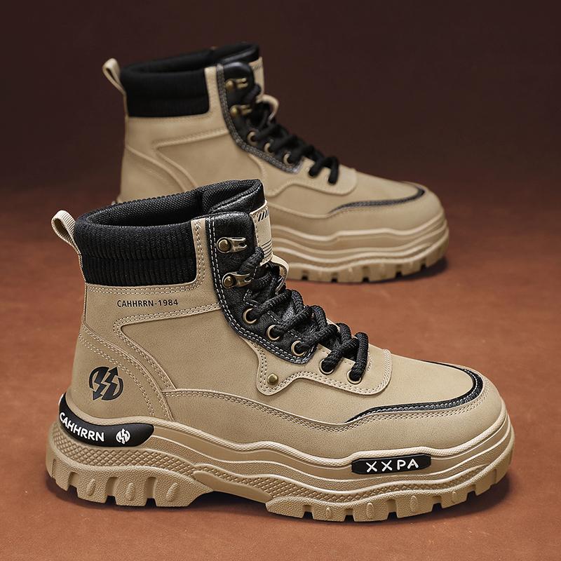 Fashion CYYTL Mens Boots Ankle Winter Casual Shoes Leather Cowboy Combat Tactical Motorcycle Chelsea Work Outdoor Hiking Designer Luxury