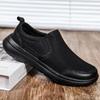 Men's Shoes Summer Mesh One-pedal Casual Shoes Non-slip Breathable Soft-soled Black Shoes Lightweight Walking Shoes Men