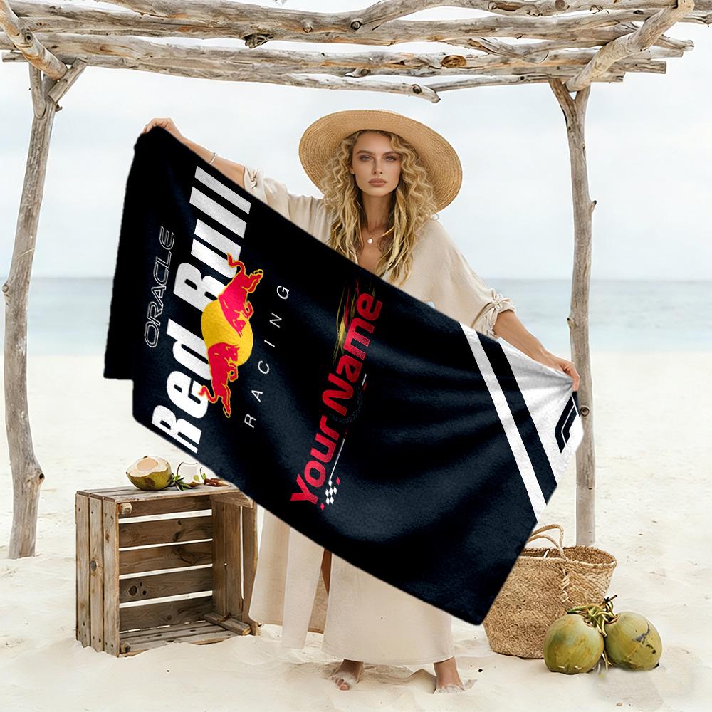 Oracle Bull Personalisiere deinen Namen Strandtuch Super Weich & Saugfähig Ideal für Reisen Outdoor Schwimmbad Yoga Surfen Camping Wandern Fitnessstudio Geschenk Urlaub