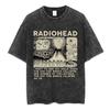 Rock Band Radiohead The Bends Vintage Washed Tshirt Unisex Women Fashion Hip Hop T Shirts Casual Tshirts Streetwear