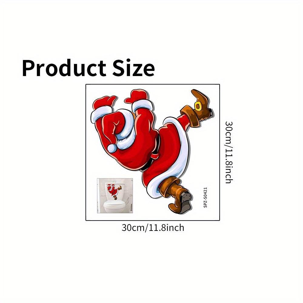 

1Pcs Christmas Fun Bathroom Toilet Decoration Self Adhesive Wall Stickers Car Creative Decoration Santa Claus Stickers Wholesale