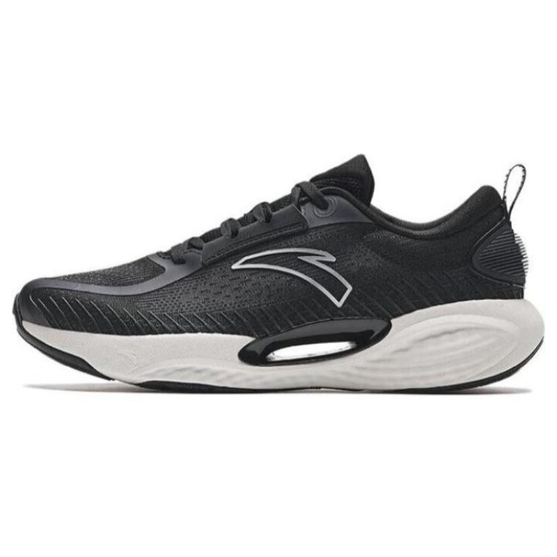 Anta Slip-Resistant Low-Top Running Shoes Men's Black White Sneakers 112335556-6