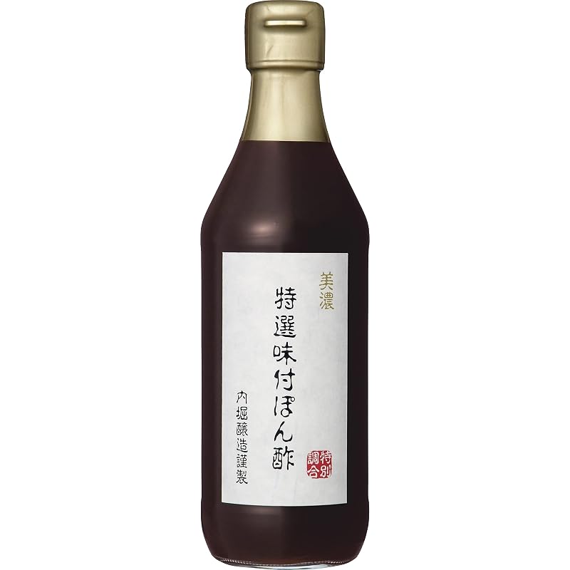 Uchibori Brewing Mino Special Selection Flavored Ponzu Sauce 360ml Yuzu Sudachi First Dashi Bonito Flakes Rishiri Kelp Japanese Seasoning 1 Bottle