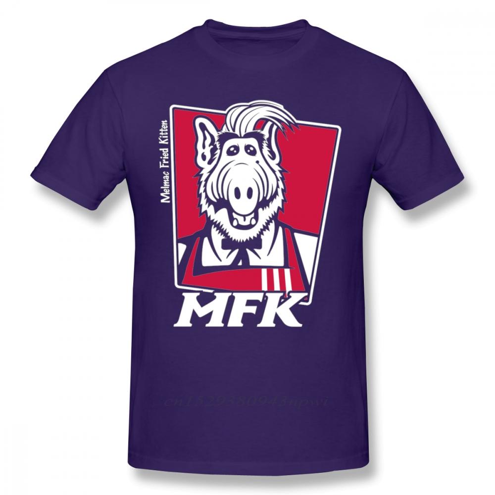 Funny Melmac Fried Kitten Alf Tee Shirt Harajuku Unisex Cartoon Graphic Print T Shirt 100 Cotton Plus Size TShirt