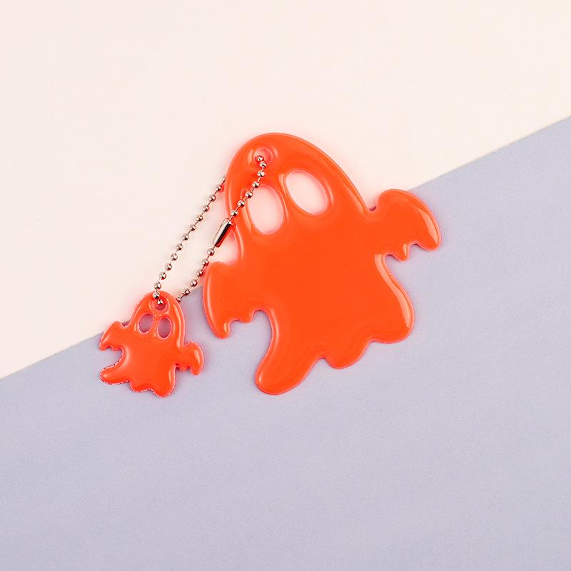 Ghost Double-Sided Reflective PVC Keychain for Night Safety and Cycling