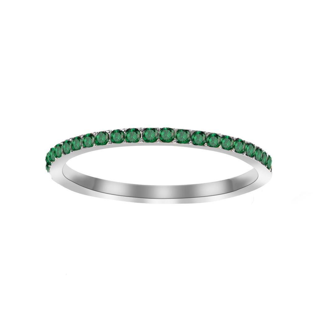 eManco European Zircon Ring: Titanium Steel Women's December Birthstone Rhinestone Finger Ring