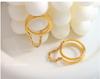 18K Gold Plated Titanium Steel Double Layer Index Finger Chain Ring for Women - European & American Style