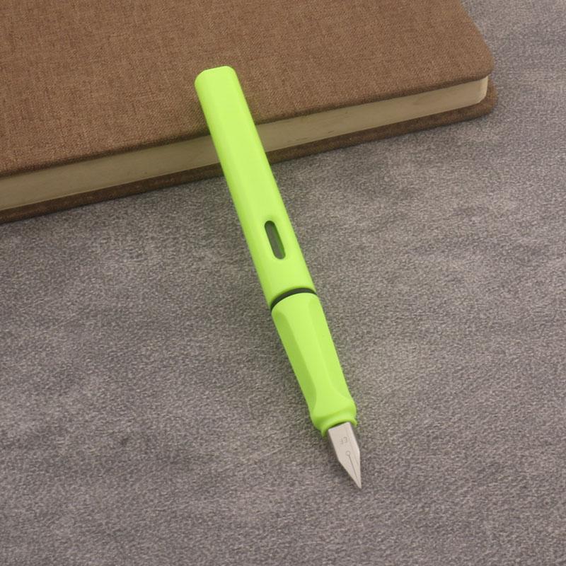 

1pc Matte Purple Fountain Pen Plastic EF/F Nib Frosted Fluorescence Green Stationery School Office Supplies Ink Pens F NIB флуоресцентный зеленый