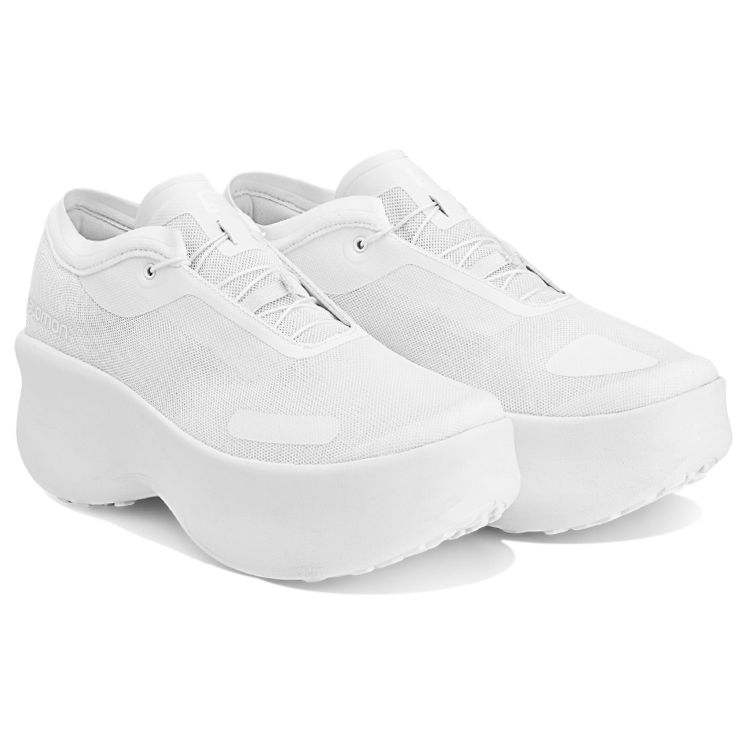 Comme Des Garçons x Salomon Sense Feel Mesh Fabric Synthetic Leather Fashion Sports Slip Resistant Durable Lightweight Low Top Casual Shoes 415647