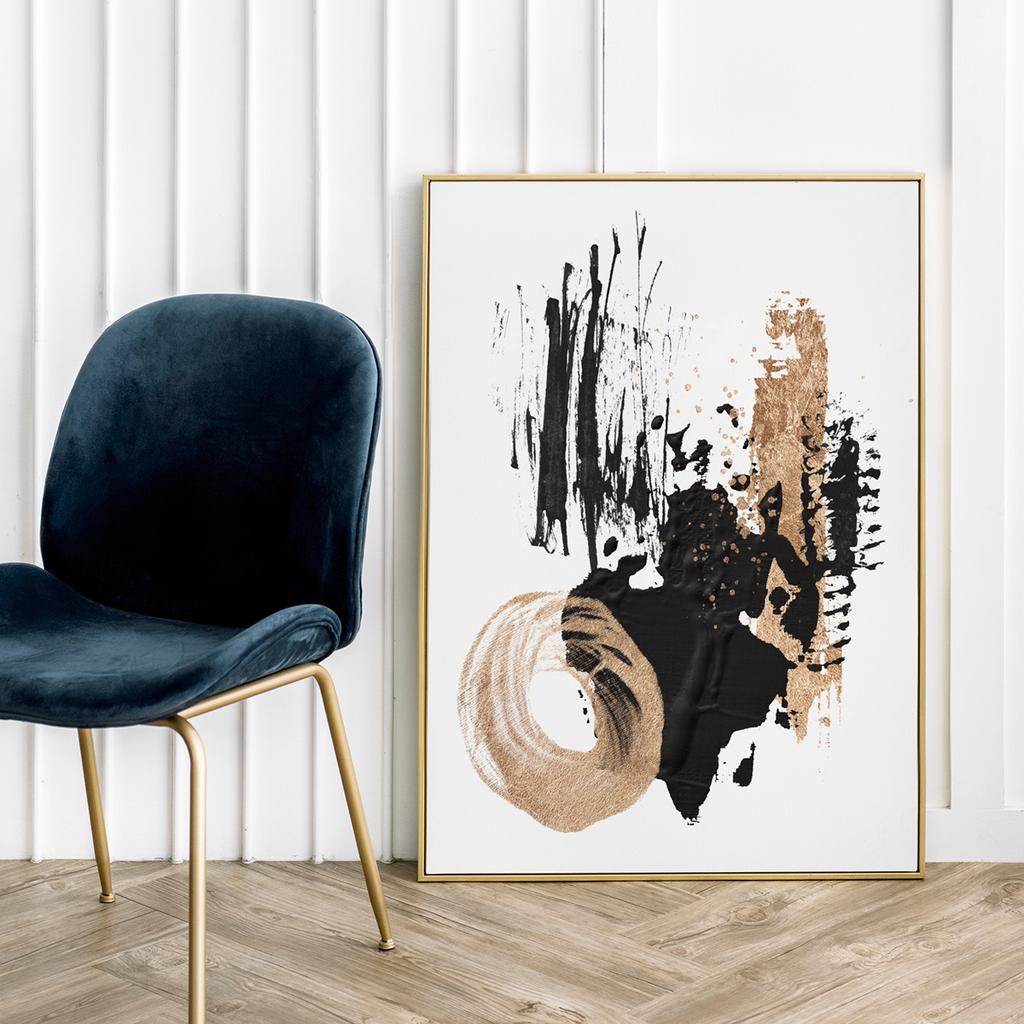 Poster Abstraction Black Gold