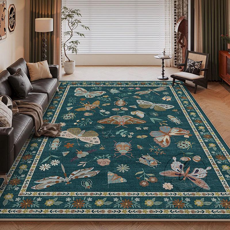 Living Room Floor Mat Large Area Fully Covered Bedroom Carpet Antique Style Bedside Carpet
