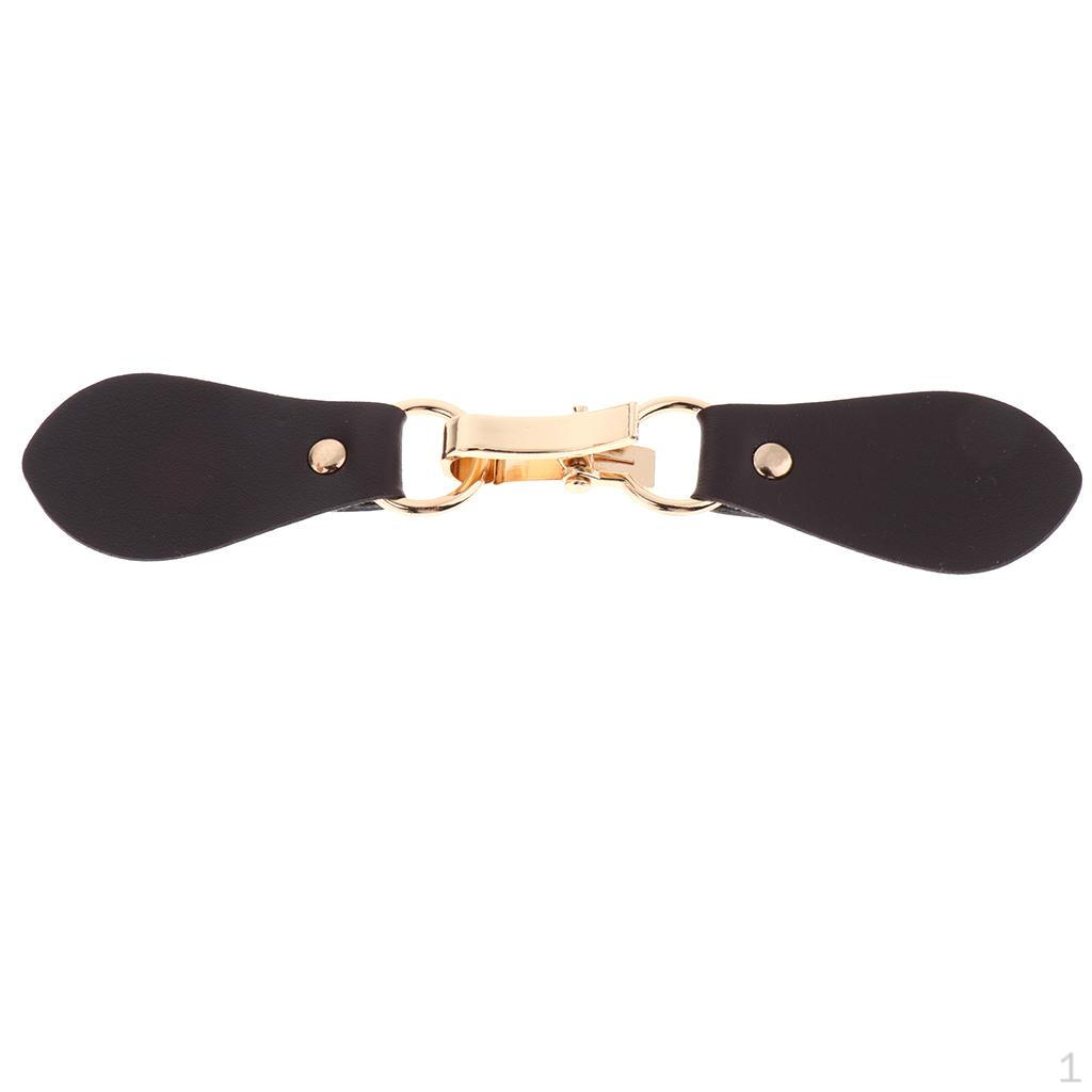 Fashion Leather Toggle Buttons Metal Hook Trench Duffle Coat Fasteners