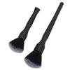 2pcs Soft Car Detailing Brush Set Multi Purpose Automotive Cleaning Brush Universal for AutoBlack