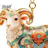 Holiday Atmosphere Enhancement Ornament 2D Acrylic Goat Christmas Ornament, Cute Animal Sheep Hanging Decor for Elegant Home Party Decoration