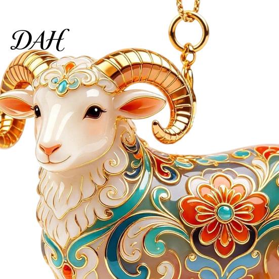 Holiday Atmosphere Enhancement Ornament 2D Acrylic Goat Christmas Ornament, Cute Animal Sheep Hanging Decor for Elegant Home Party Decoration