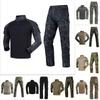 Uniforme militar del ejército equipo táctico camisa de combate + conjunto de pantalones trajes de camuflaje de caza