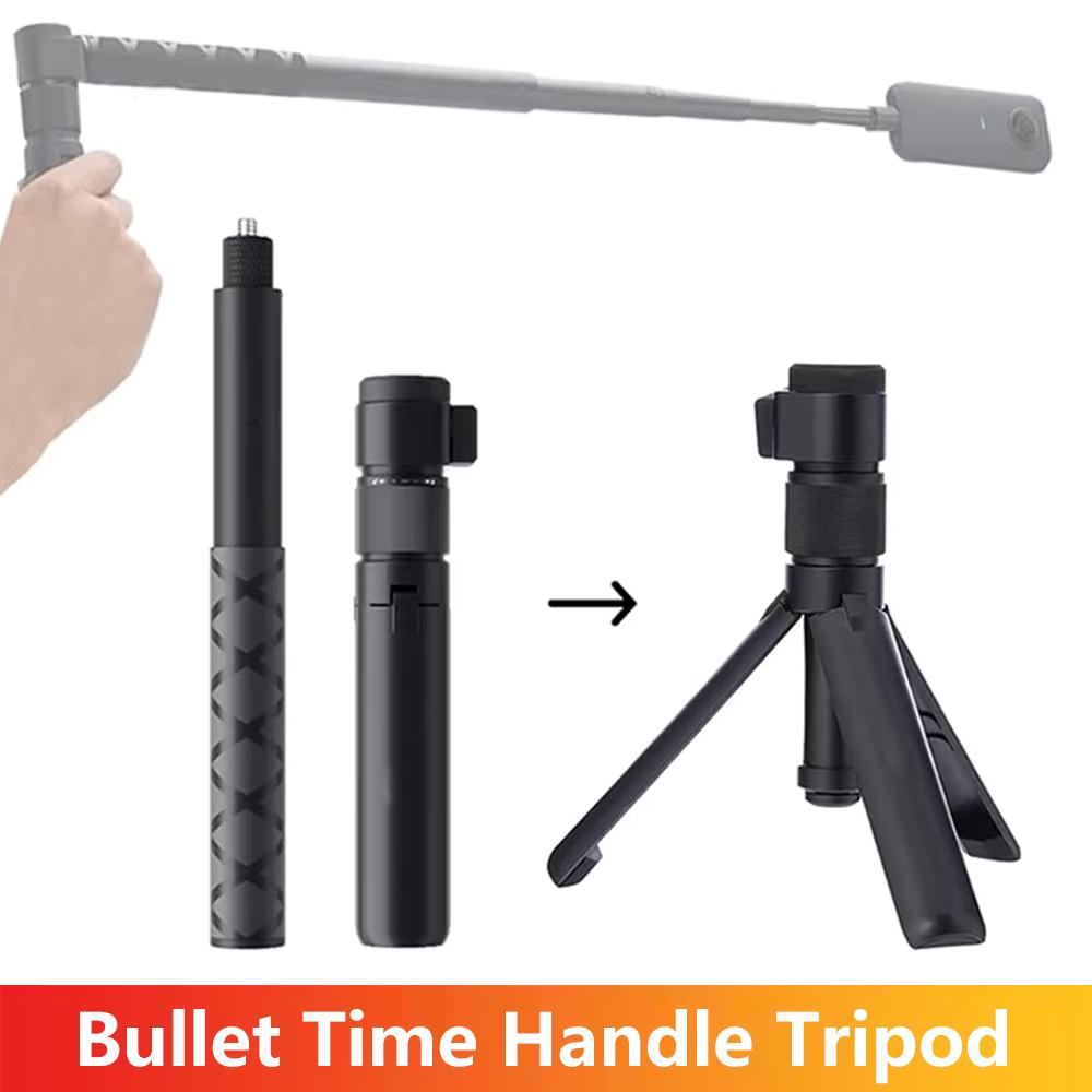 Bullet Time Handle Tripod Rotating Grip with Invisible Selfie Stick for Insta360 X5 X4 X3 One X2 Action Camera Accessories