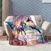 Unicorns And Dolphins Customize Your Name Blanket Warm Comfortable And Soft Blankets Are Suitable For Home Chairs Office Sofas Sofas Office Camping