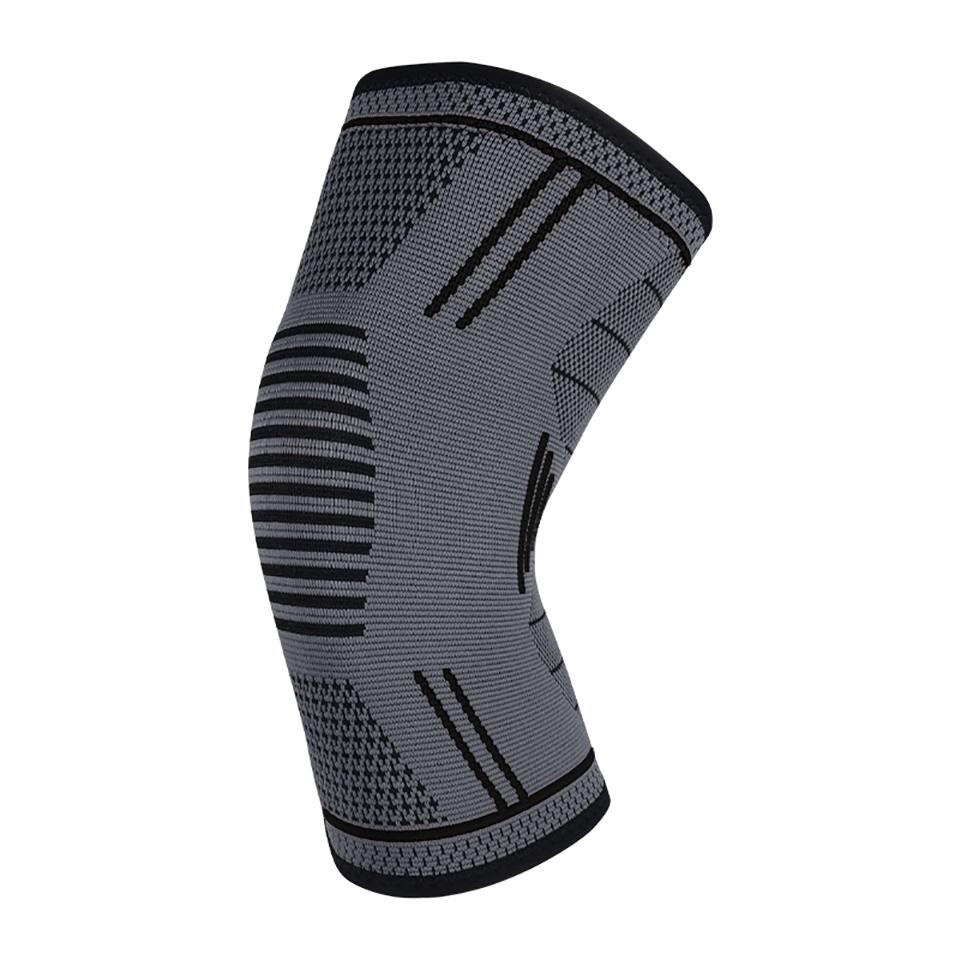 

1Pcs Knee Support Knitted Breathable Elastic Knee Pads Silicone Anti-Slip Outdoor Basketball Volleyball Nylon Sports Fitness S