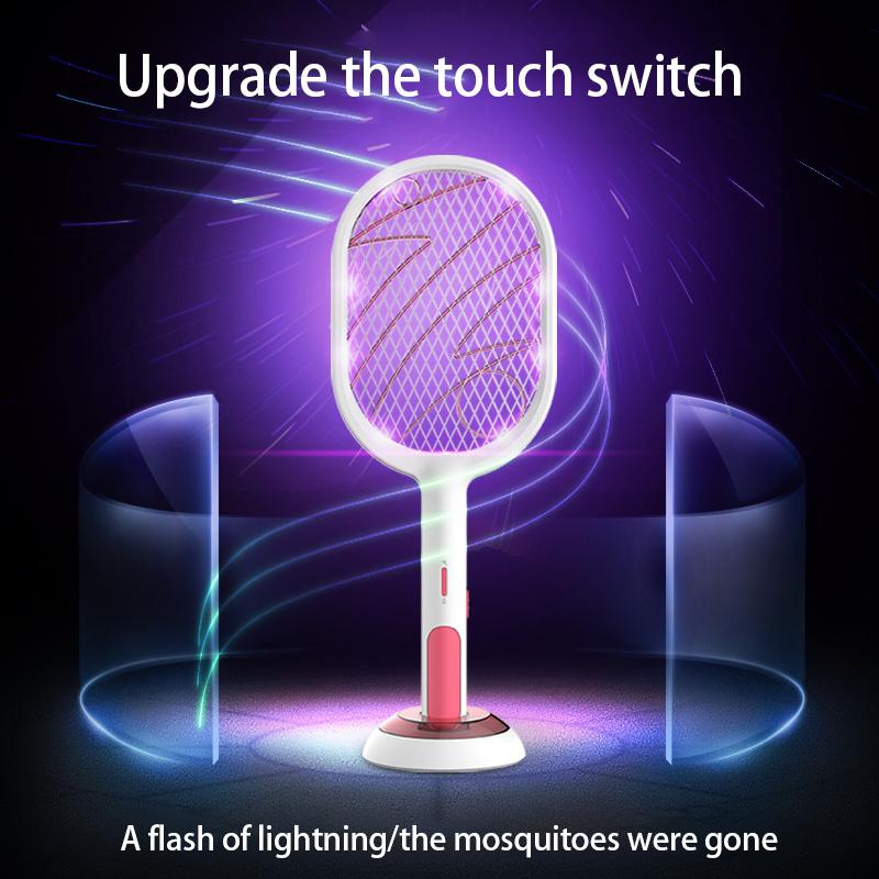 Scossa Elettrica 2 in 1 Ammazzazanzare LED Trappola Schiacciazanzare Ricaricabile USB 3000V Domestico Eable Zapper per Insetti Trappola per Zanzare