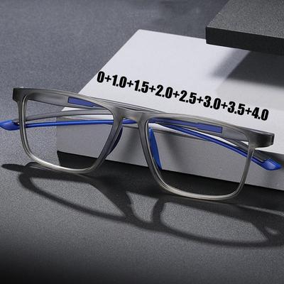 Trendy Vintage Presbyopia Glasses Square Frame Far Sight Reading Glasses for Men Women Fashion Sports Eyewear Diopter