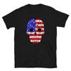 Skull Trippy Hippie American USA Flag T-Shirt