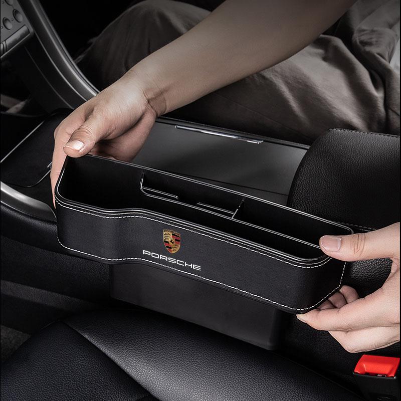 2 ks Multifunkční organizér na sedadlo do auta Úložný box do mezery sedadla Pro Porsche 911 918 928 944 968 Boxster Carrera-GT Cayenne Macan Panamera