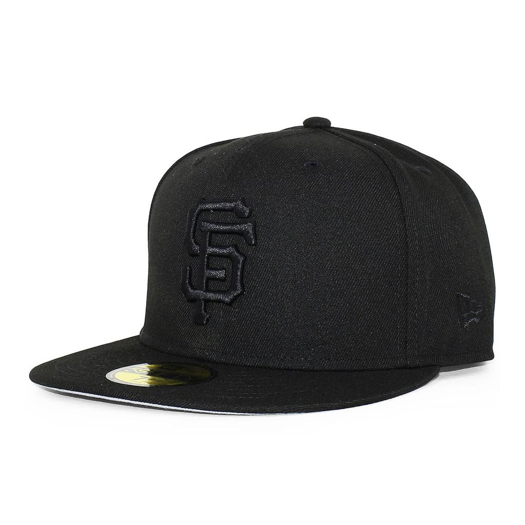 [New Era] 59FIFTY San Francisco Giants [MLB TEAM-BASIC FITTED CAPBLACKOUT] SAN FRANCISCO GIANTS 5950 Hat Black (7-34 (approx. 61.5cm), Black) [Used]