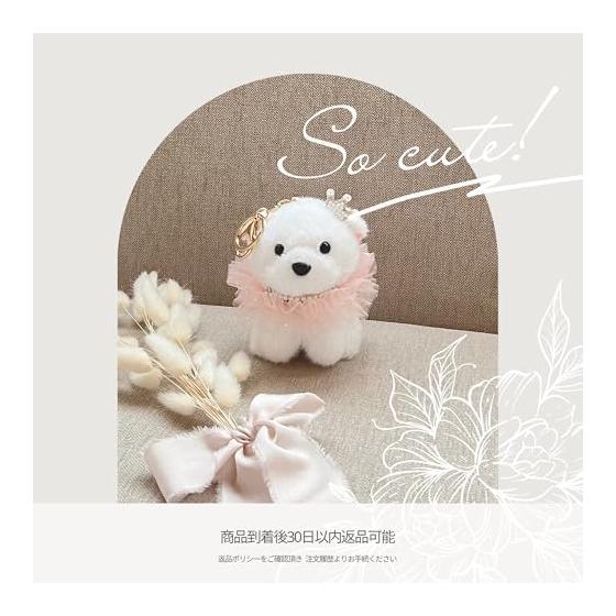HAYAOKIYASAN Ballet Piano Puppy Plush Keychain - Cute Coral Gift for Girls, Elementary & Middle School Students, Birthday Present