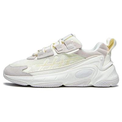 Li Ning Star Cloud 2K Fabric Synthetic Leather Non-Slip Wear-Resistant Low-Top Sports Casual Shoes Women Sneaker Off-White AGCT078-1