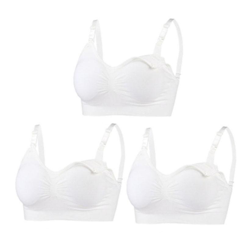 3pcs/Set High Quality Maternity Nursing Bras Cotton Breastfeeding Pregnant Underwear Seamless Large Size Breathable Bra Push Up