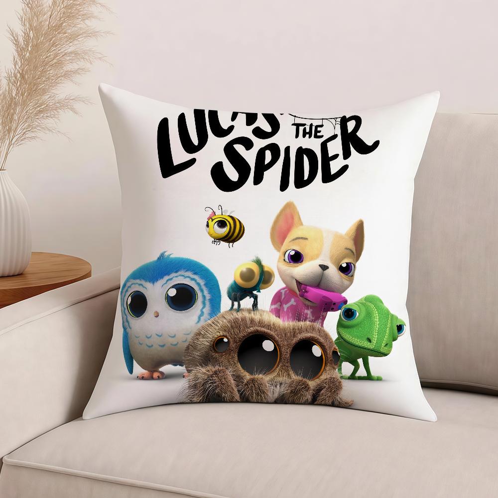 Мультяшная наволочка L-Lucas The S-Spider, офисные подушки, подходит для дивана, автомобиля, спальни, декоративная наволочка Peach skin 18*18(CM)-1Pcs