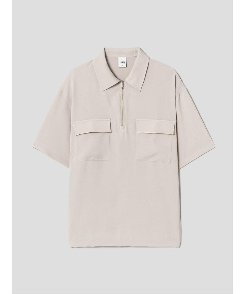 SHIFT.G Half Zipup Polo Beige