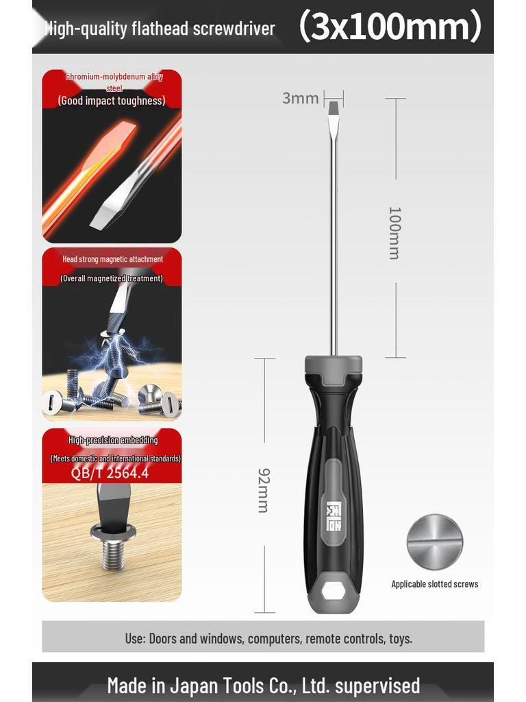 High-Quality Industrial Screwdriver Set: Phillips, Flathead, Torx, Strong Magnetic, Durable Manual Tools