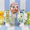 Fourcart Cute Handmade Glass Craft [Mosaic Foot Lamp] Flower Yellow X Set of 6