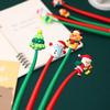 48pcs Cartoon Christmas Reindeer Santa Claus Design Black Water Based Pen, Creative Christmas Pens Student Study Writing Essentials, Durable Plastic M