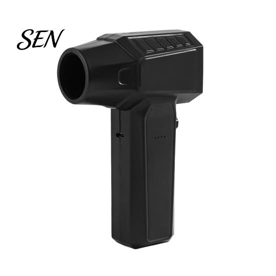 Inflatable Smoke Exhaust Blower Electric Air Duster with Brushless Motor for PC Keyboard Cleaning, Portable Rechargeable Turbo Fan Powerful