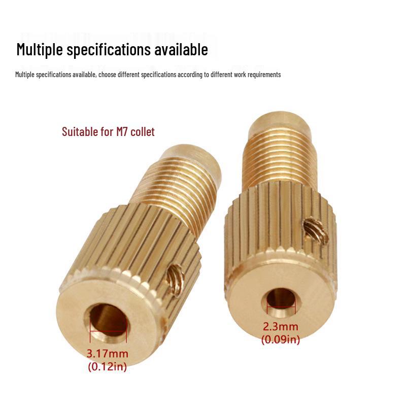 Self-Tightening Micro Electric Drill Chuck for Woodworking, 2.35-3.17mm Tail Hole