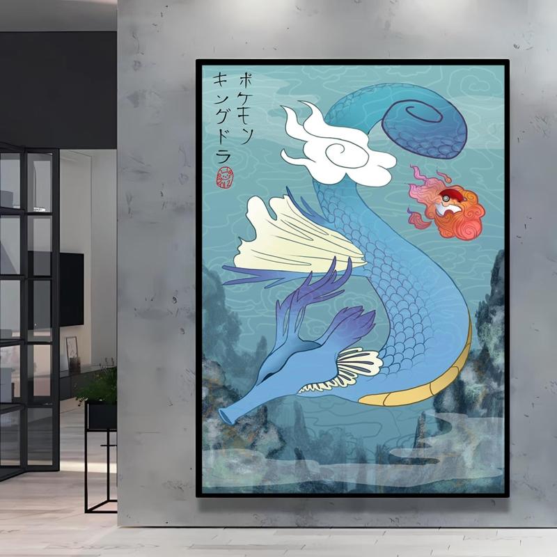 Pokemon Themed Typhlosion Wall Decor with Delicate Details Long Lasting Colors Suitable for Various Scenes Such As Living Rooms