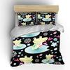 Cartoon Frogs On Lily Pads Bedding Set for Kids Luxury Gift 3pcs Digital Print Comforter Set Soft Comfortable Breathable