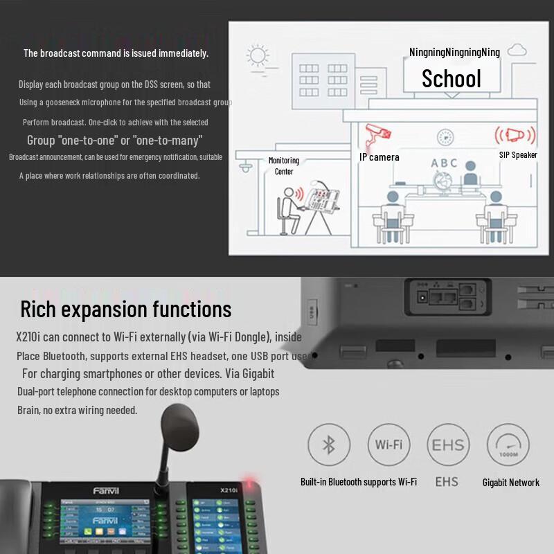 Fanvil X210i Wired/Wireless IP Phone (CN version)