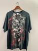 Vintage Gildan Drachenschädel T-Shirt XL Schwarz Rot Goth Grunge Grafik T-Shirt 0067 Unisex T-Shirt