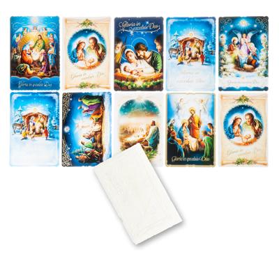 Christmas Cards B6 With Wafer and Gilding - Mix of Designs - 10 Pcs