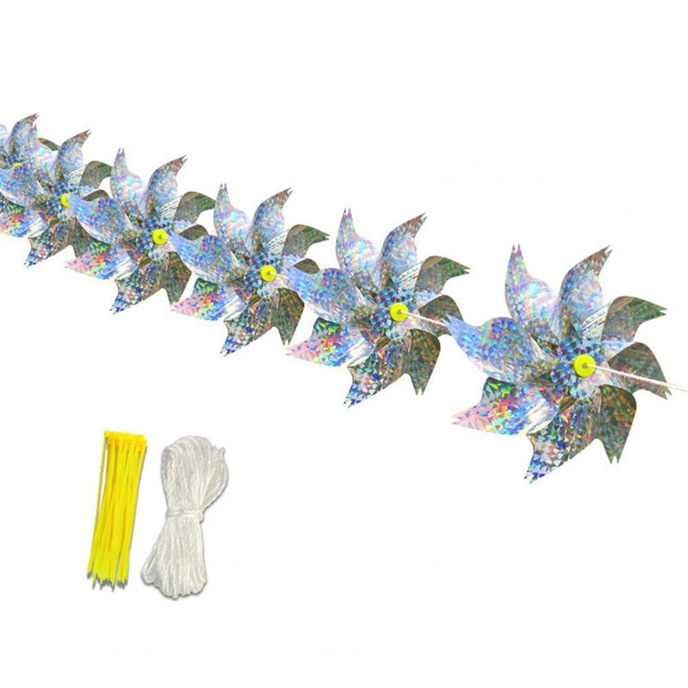 Anti Birds Reflective Windmill 10M Rope Bird Repeller Bird Repellent Windmill for Outdoor