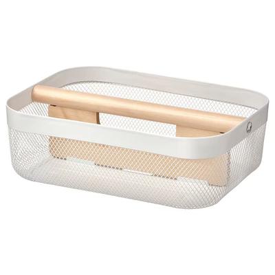 IKEA RISATORP Basket with Dividers 33x24x11 Cm White (505.303.99/50530399)